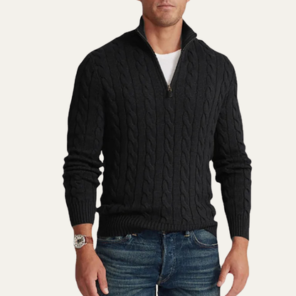 Classic Men's Cable Knit Sweatshirt