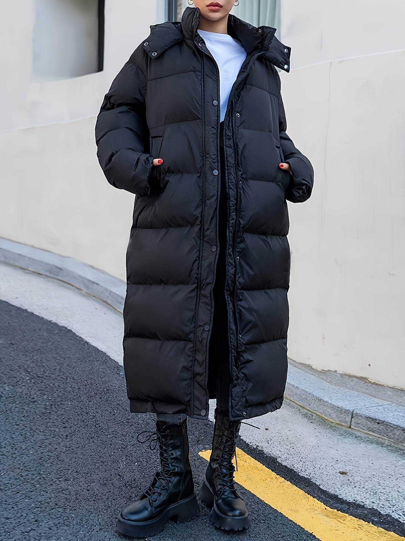 Cozy Ladies Down Jacket with Hood - OutfitLondon