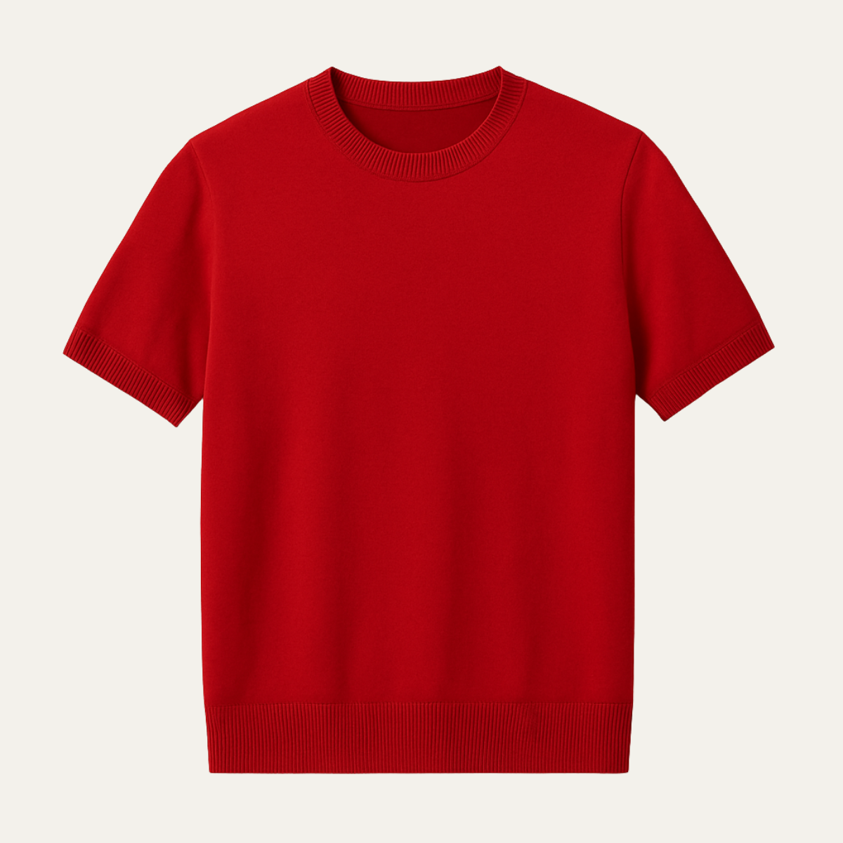 Slim Fit Men's Cashmere Short Sleeve Shirt