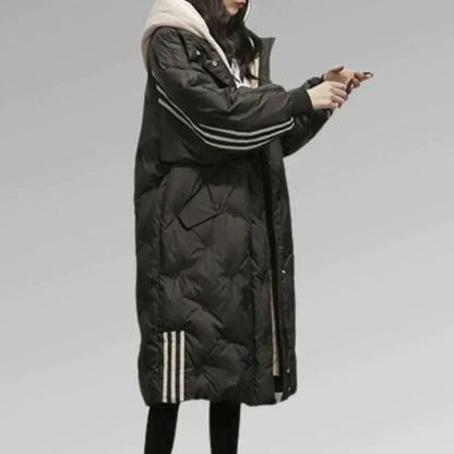 Warm Quilted Parka Coat for Ladies