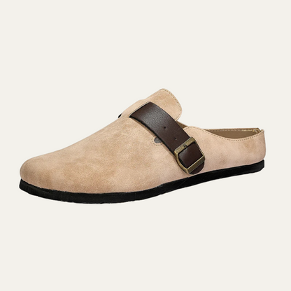 Comfortable Suede Buckle Moccasin Slippers for Men