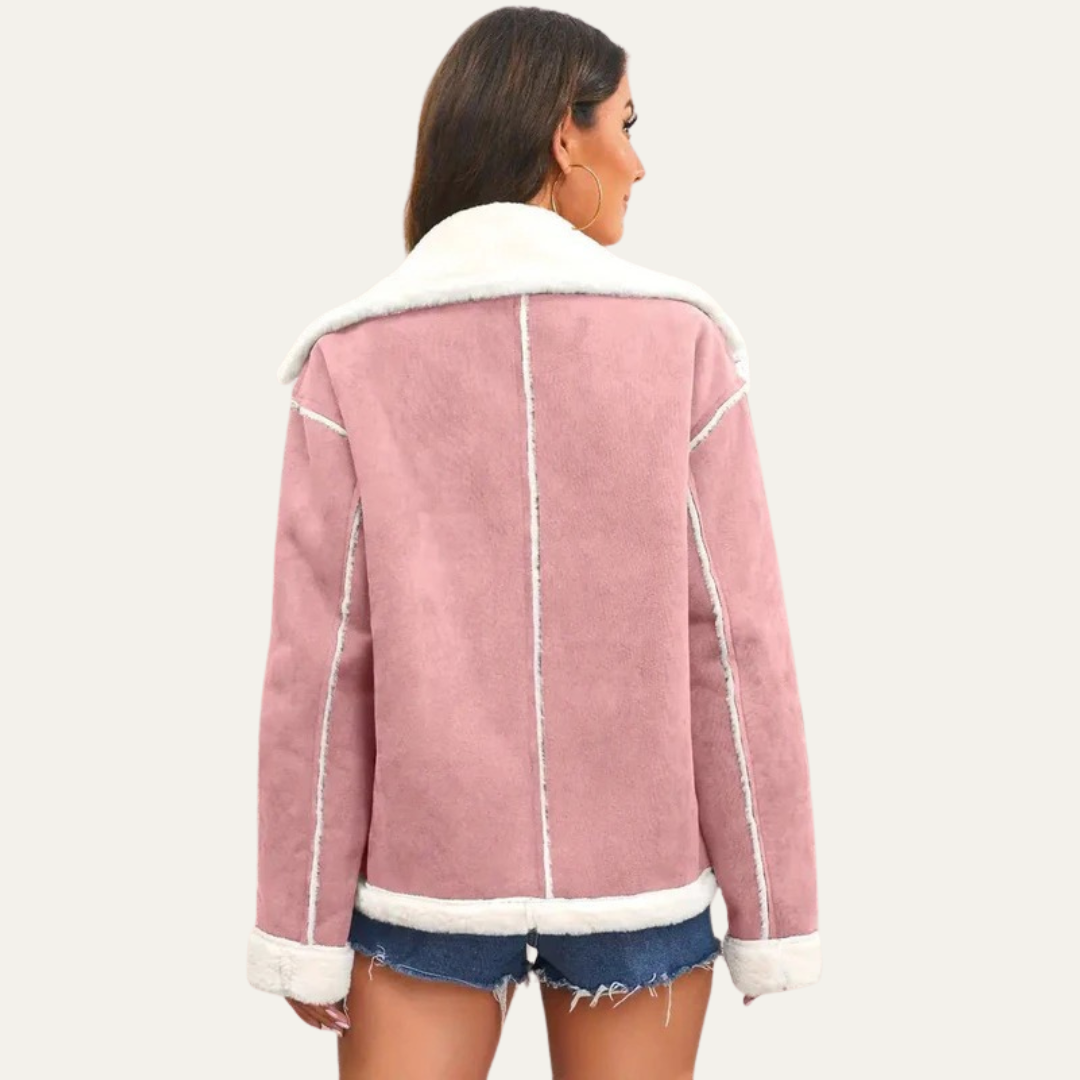 Short Faux Leather Biker Jacket