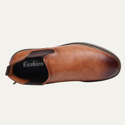 Classic Men's Genuine Leather Ankle Boots