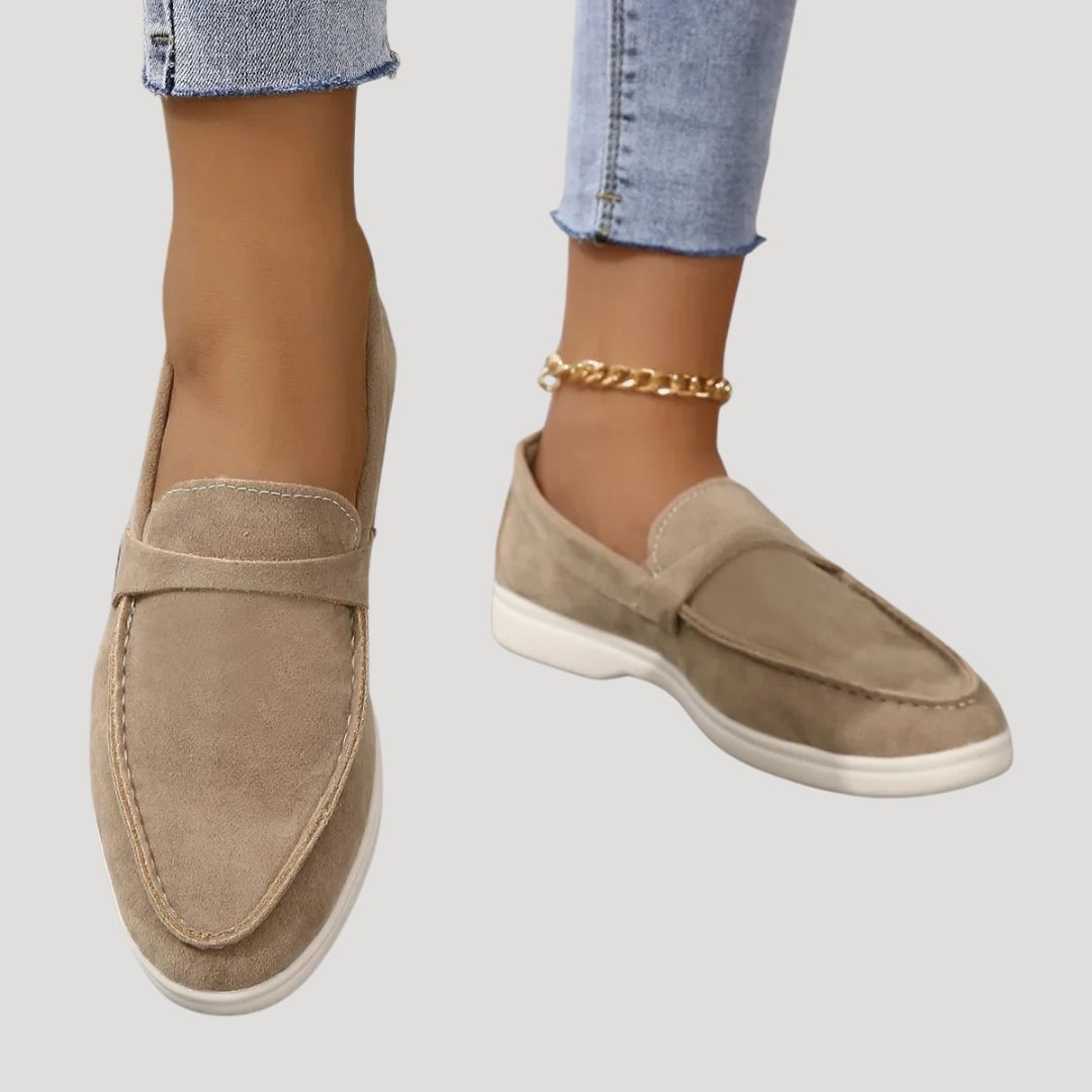 Comfortable Women's Leather Loafers Shoes - OutfitLondon