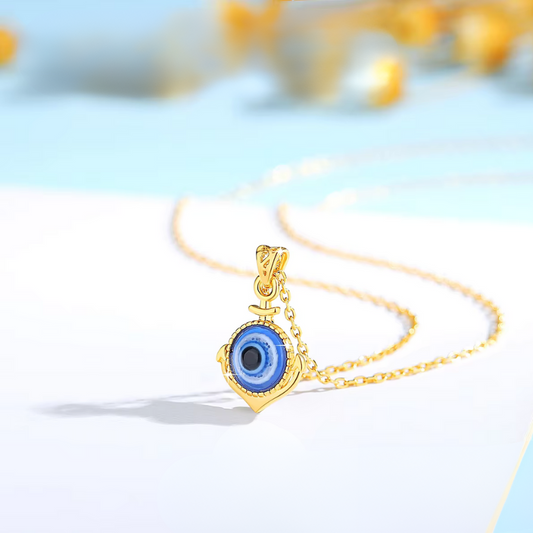 18K Gold Evil Eye Necklace - OutfitLondon