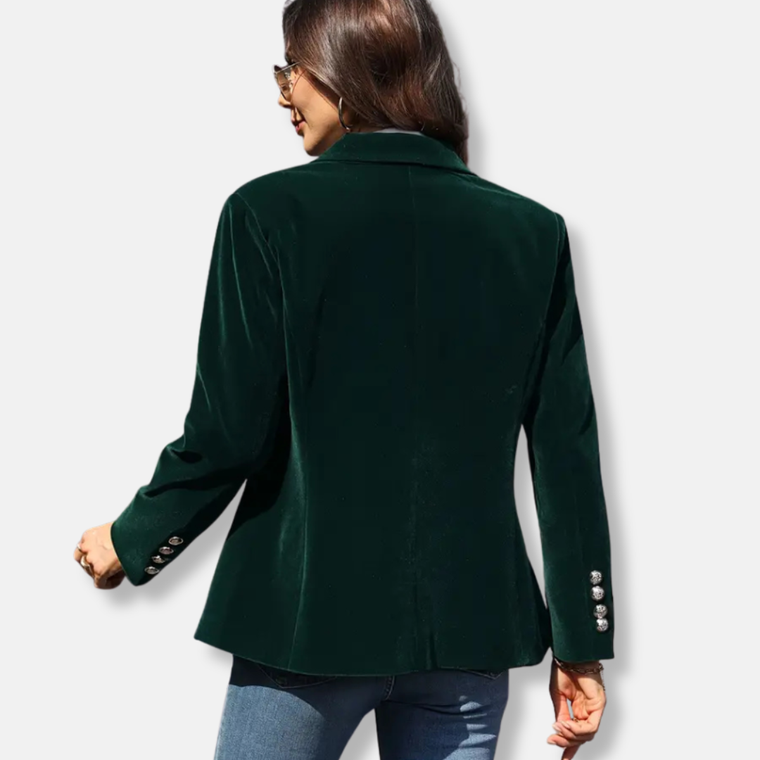 Classic Fit Blazer with Gold Buttons