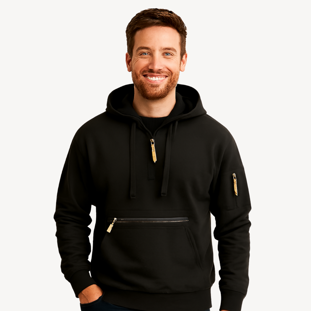 Comfortable Casual Zip Up Hooded Sweatshirt