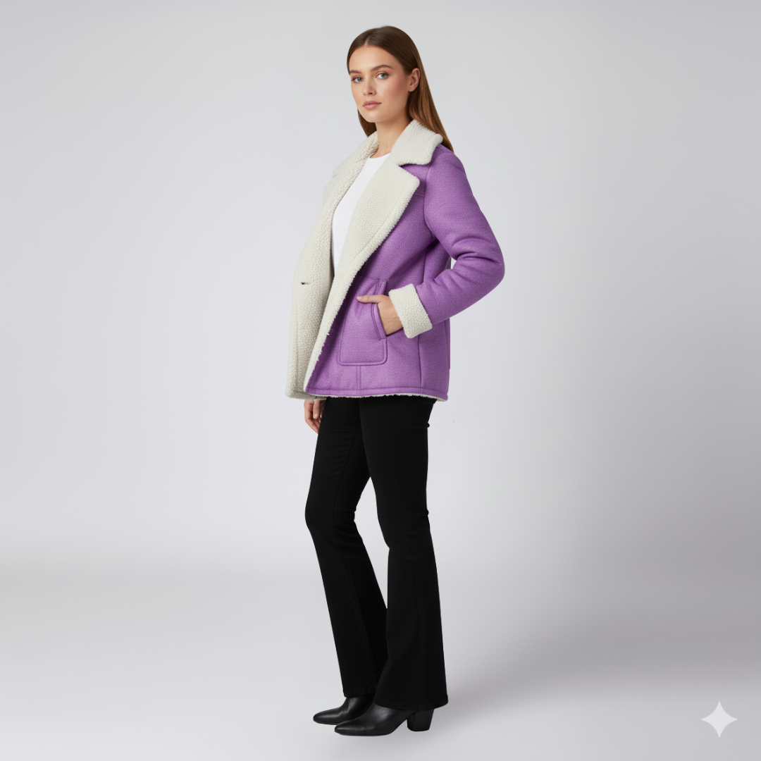 Warm Women's Parka Jacket with Fleece Lining