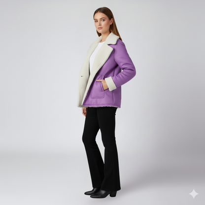 Warm Women's Parka Jacket with Fleece Lining