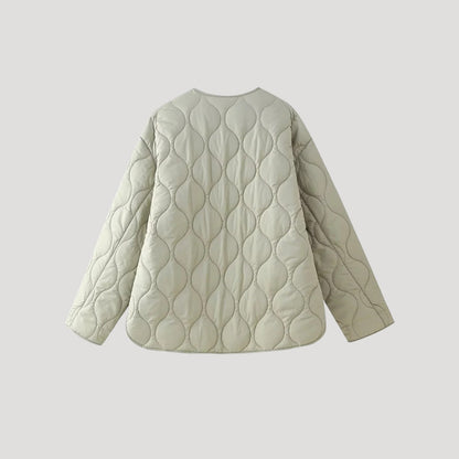 Ladies' Puffer Quilted Zipperless Vest Jacket