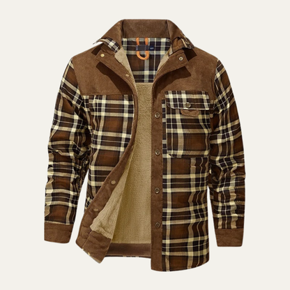 Warm Mens Fleece Hooded Jacket with Thick Lining