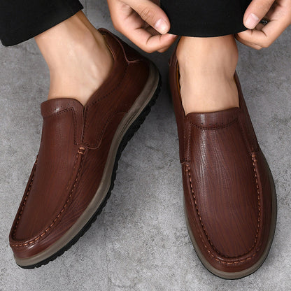 Real Leather Slip On Shoes