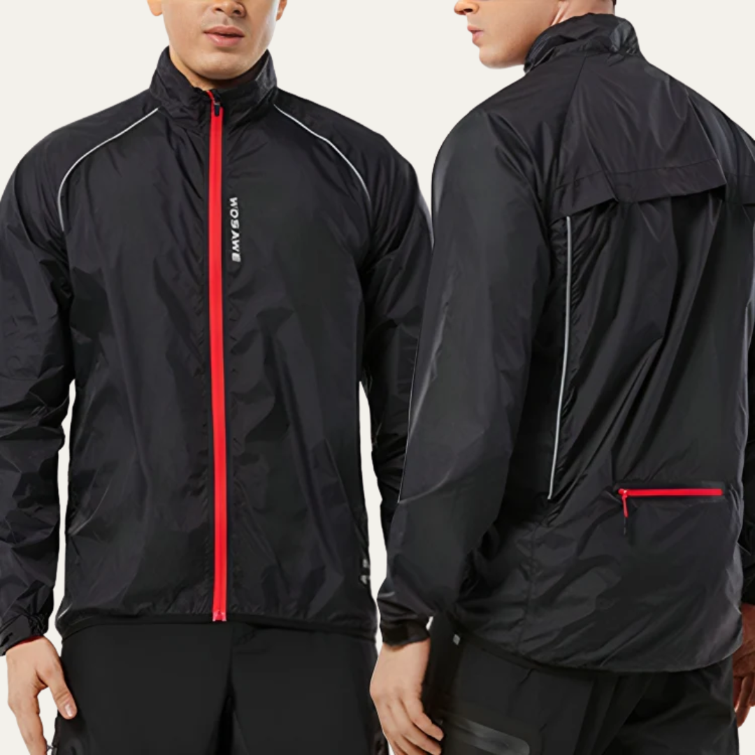Men's Visibility High Neck Full Zip Bike Jacket