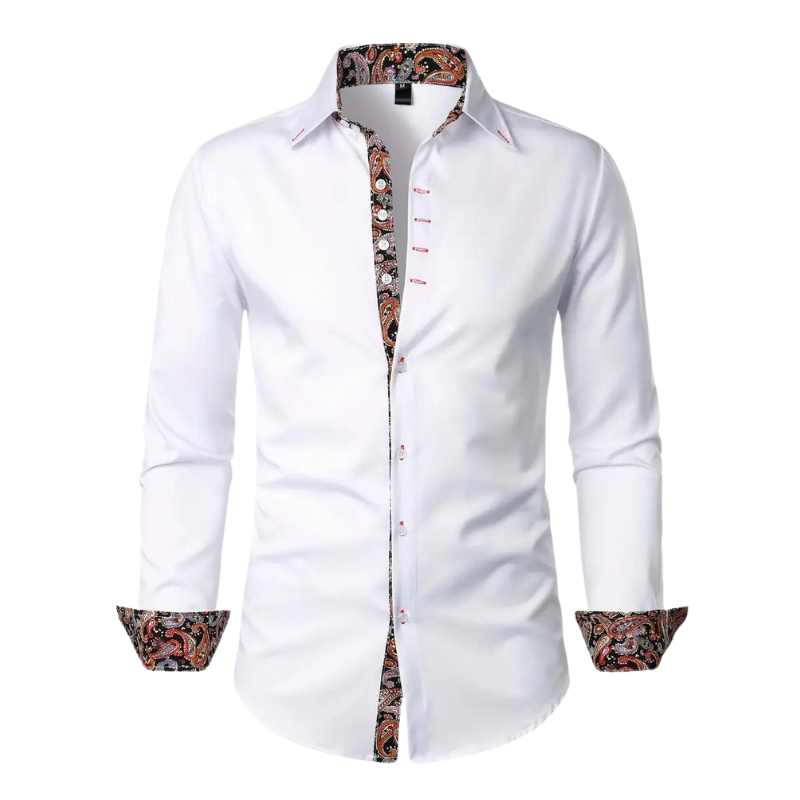 Trendy Mens Shirt with Classic Paisley Pattern - OutfitLondon