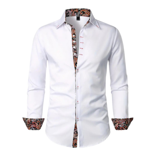 Trendy Mens Shirt with Classic Paisley Pattern - OutfitLondon