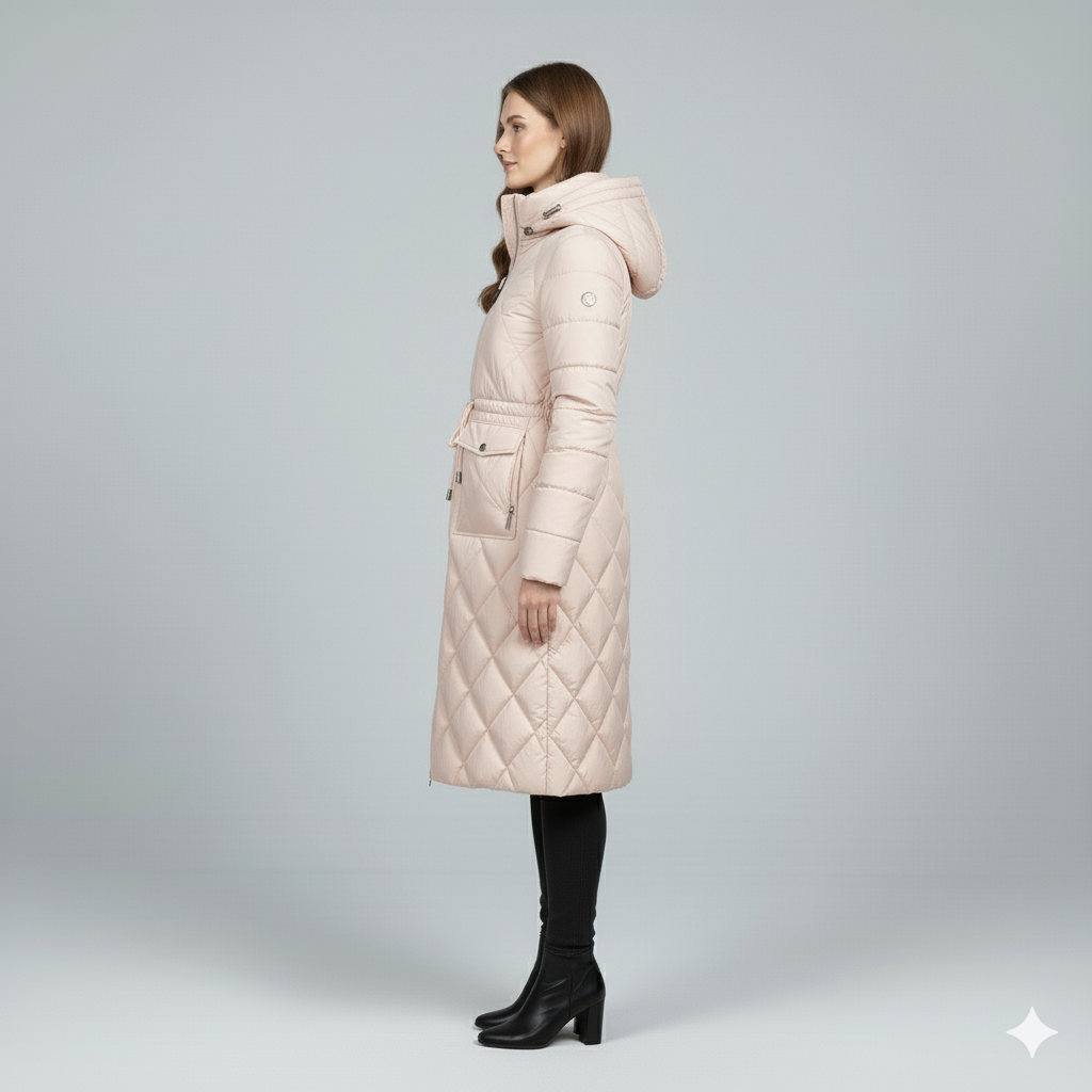 Warm Quilted Hooded Winter Parka for Women