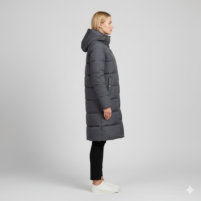 Warm Padded Women's Parka Coat with Hood