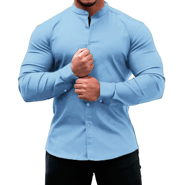 Men's Casual Cotton Button Down Long Sleeve Shirt