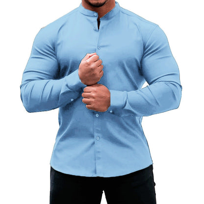 Men's Casual Cotton Button Down Long Sleeve Shirt