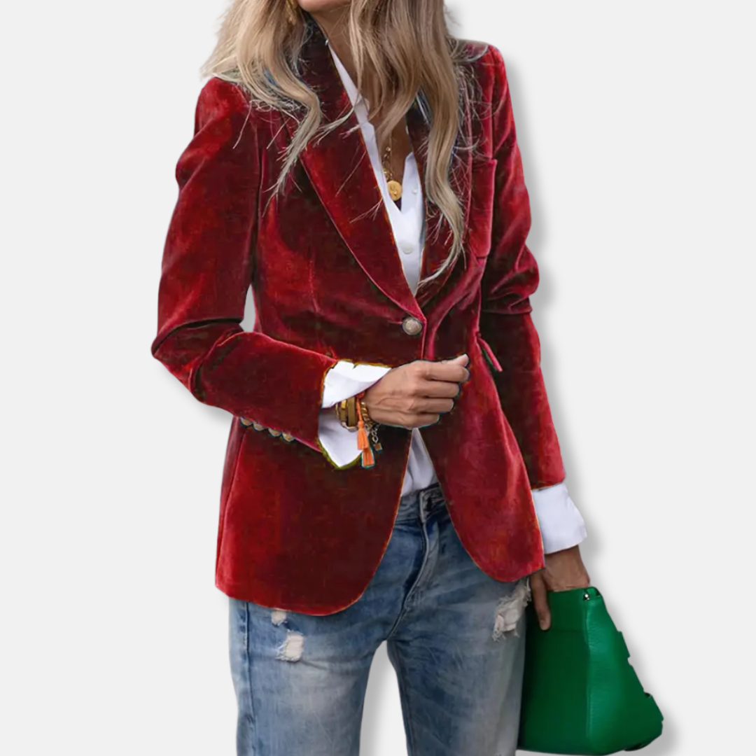 Classic Fit Blazer with Gold Buttons