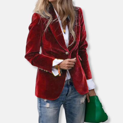 Classic Fit Blazer with Gold Buttons
