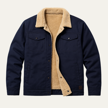 Warm Faux Fur Lined Denim Shirt Jacket