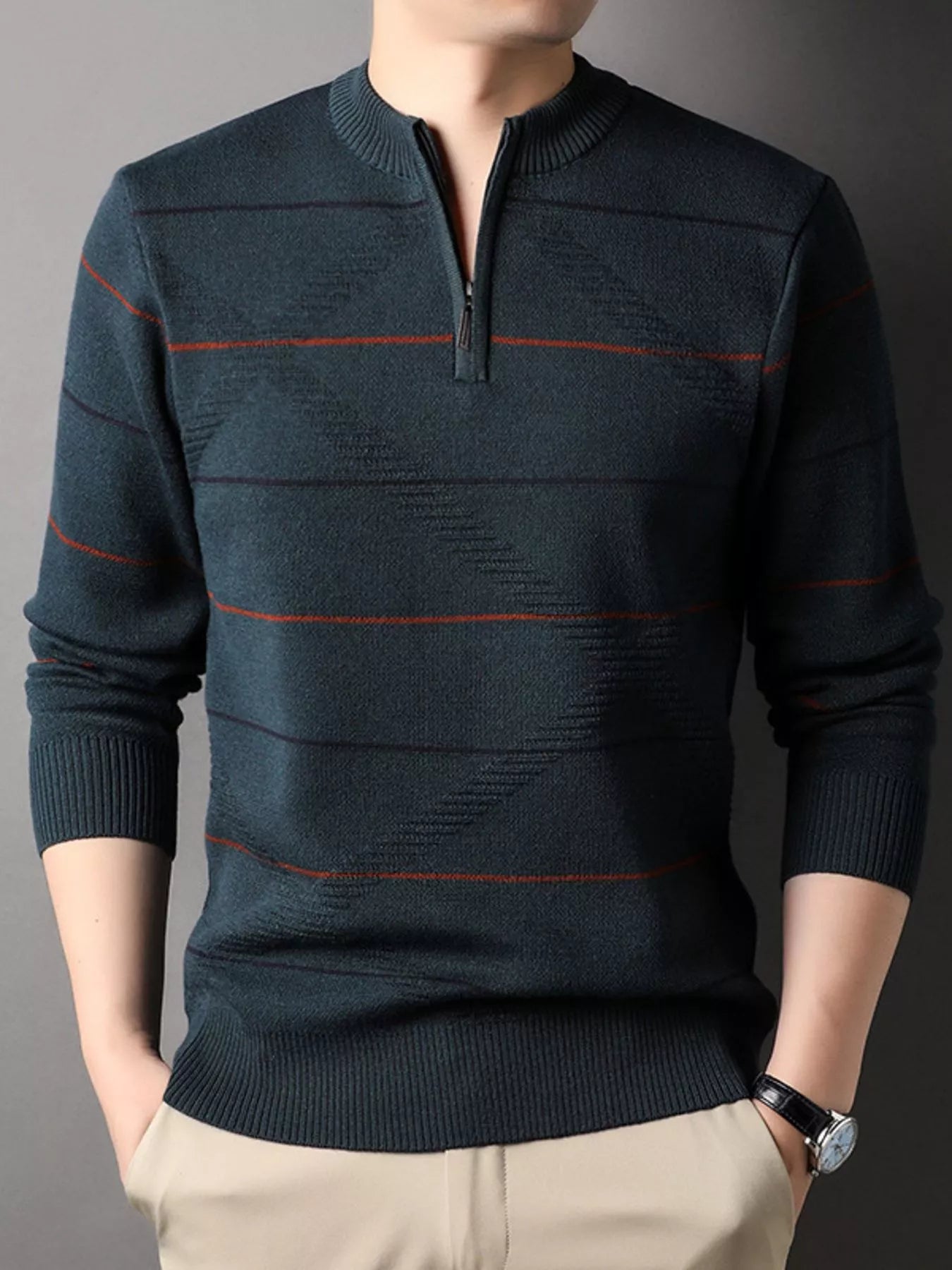 Stylish Mens Knit Crew Neck Sweater