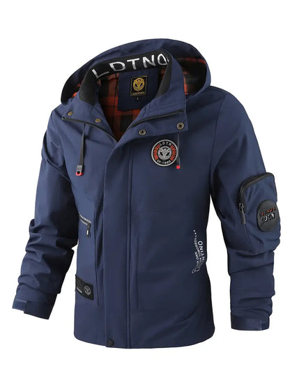 Waterproof Men's Windbreaker Hooded Jacket