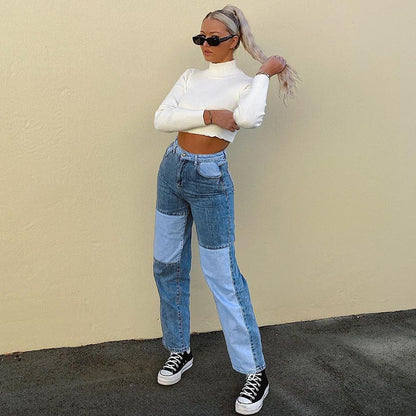 Women's Classic High Rise Straight Leg Denim Jeans