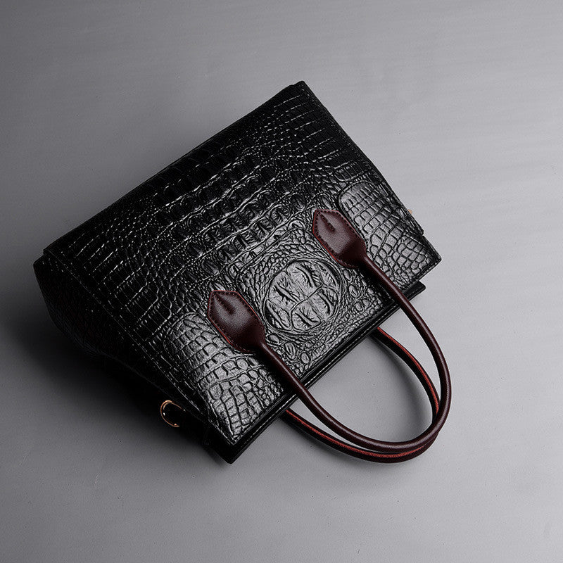 Women's Stylish Crocodile Pattern Tote Shoulder Bag
