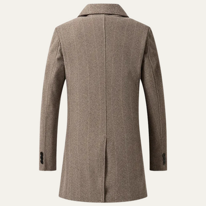 Stylish Men's Slim Fit Wool Coat