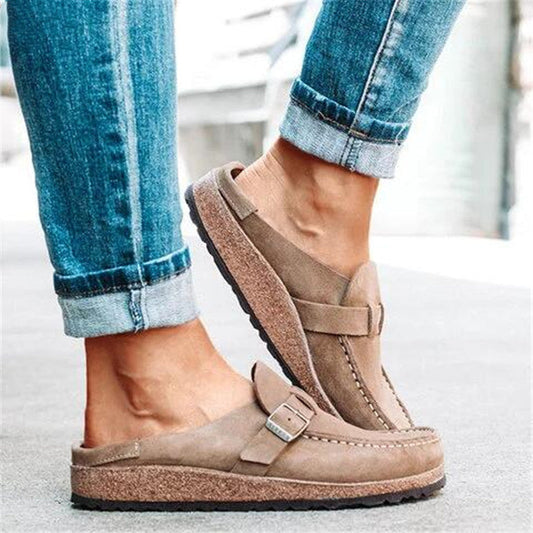 Women's Casual Leather Flat Sandals