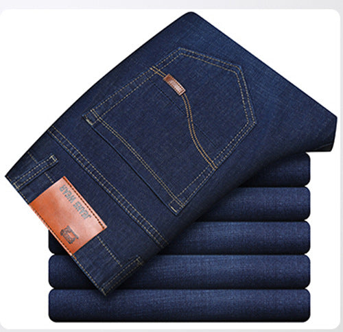 Men's Slim Stretch Denim Straight-Leg Jeans