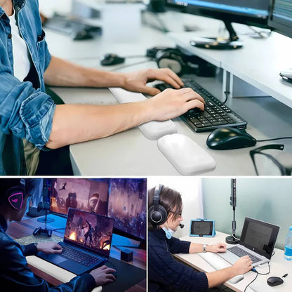 Wrist Protection Rest Pad | for Mouse and Keyboard - Elevates Wrist - Reduces Strain Pain