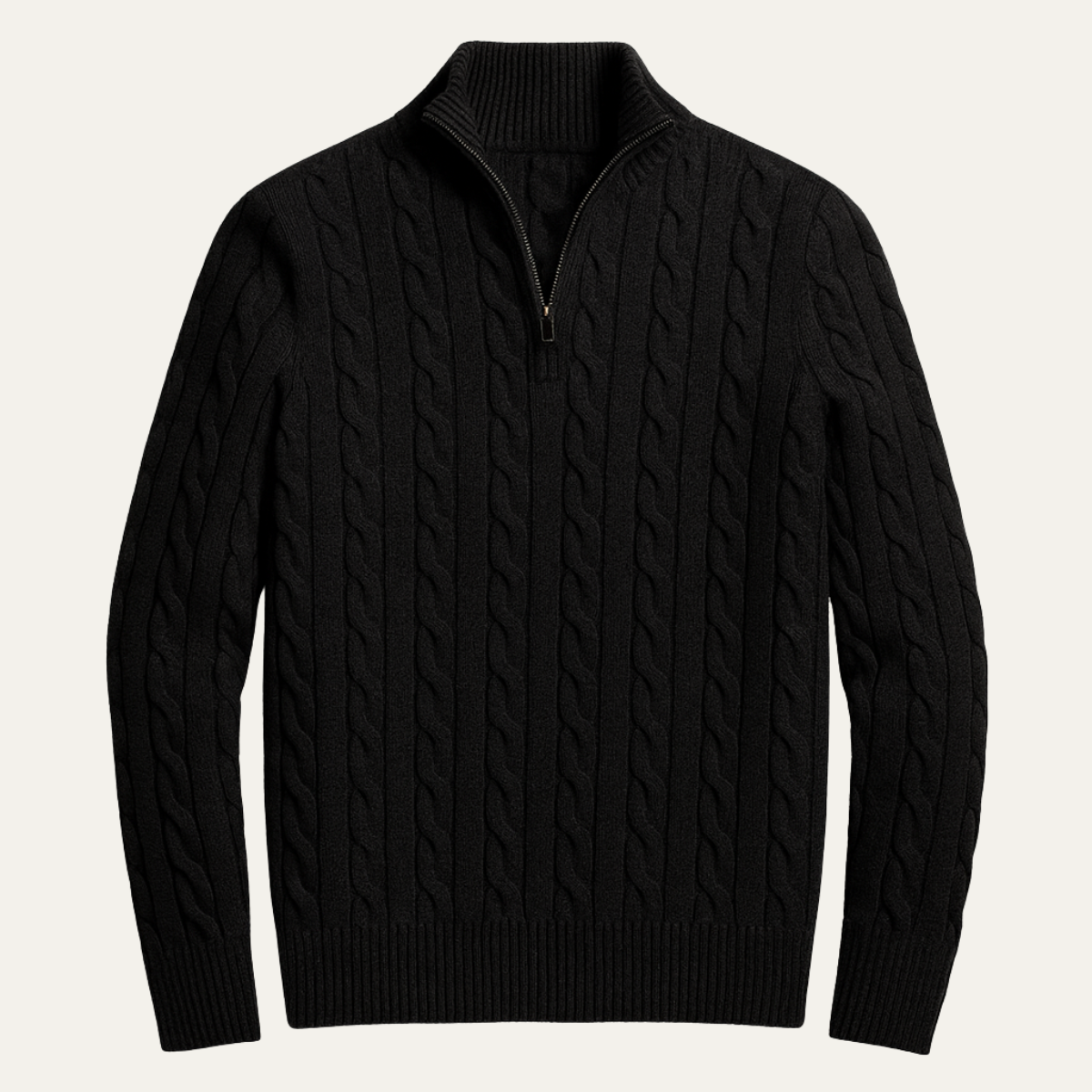 Classic Men's Cable Knit Sweatshirt - OutfitLondon