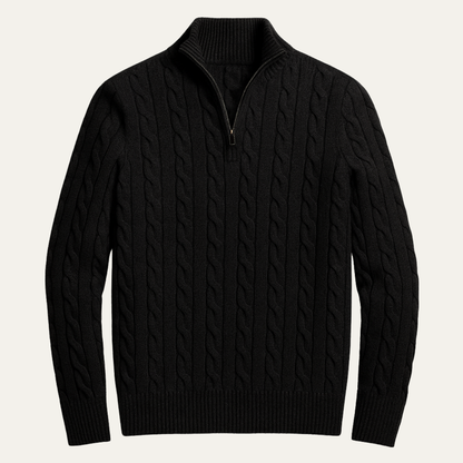 Classic Men's Cable Knit Sweatshirt - OutfitLondon