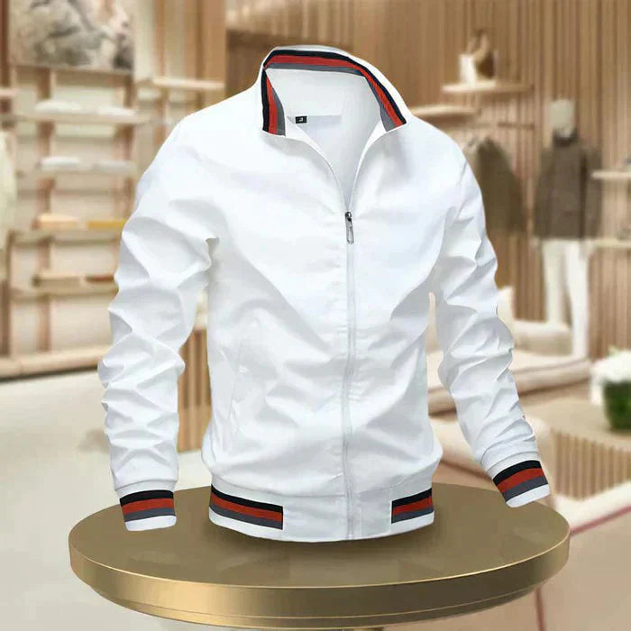 Relaxed Fit Mens Zip Up Jacket for Daily Wear
