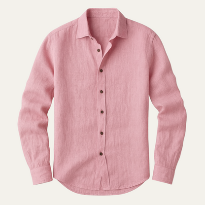 Classic Mens Linen Long Sleeve Shirt