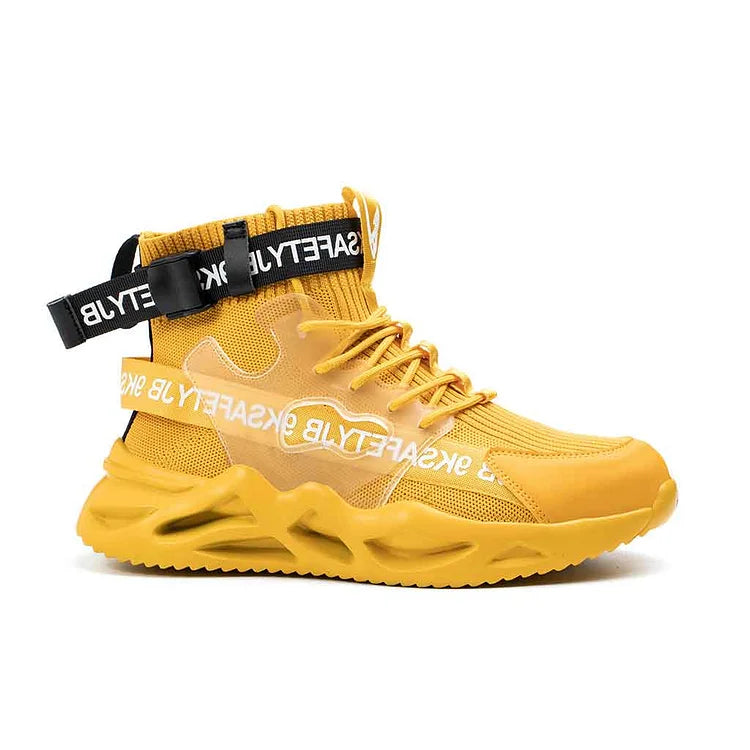 Men Work Boots Anti-puncture Safety Shoes Steel Toe Boots Slip Resistant Shoes