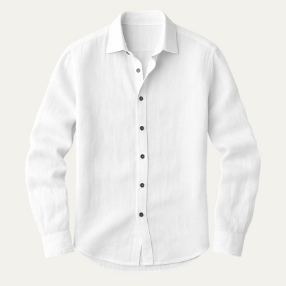 Classic Mens Linen Long Sleeve Shirt