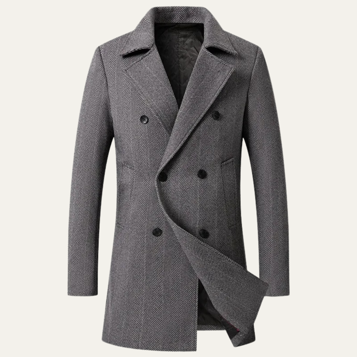 Stylish Men's Slim Fit Wool Coat