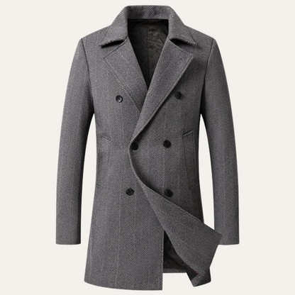 Stylish Men's Slim Fit Wool Coat