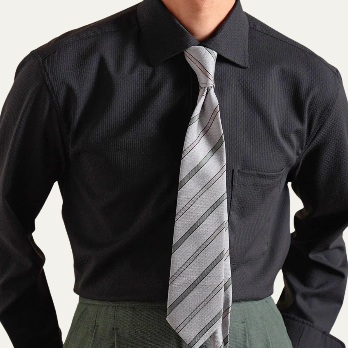 Classic Fit Italian Mens Dress Shirt - Business Casual Style