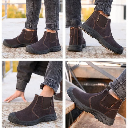 Tough Steel Toe Men's Work Boots - Strong and Lightweight
