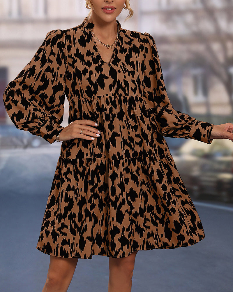 Relaxed Fit Animal Print Long Sundress