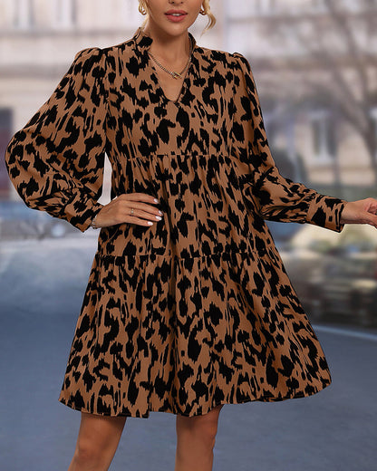 Relaxed Fit Animal Print Long Sundress
