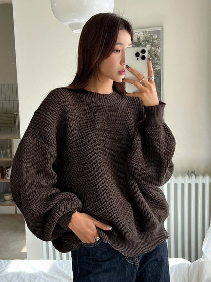 Soft Oversized Ladies Knit Sweater - OutfitLondon