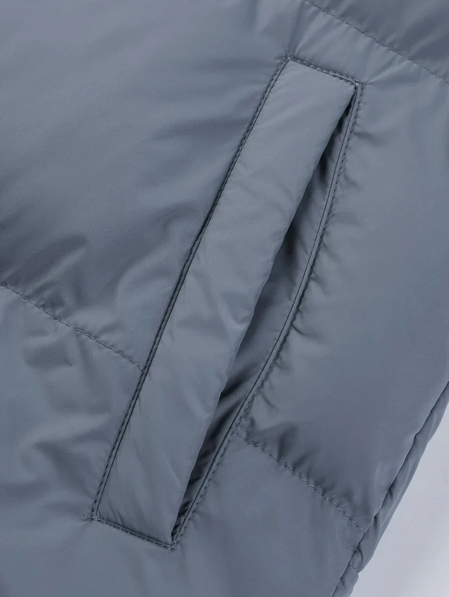 Comfortable Insulated Khaki Coat