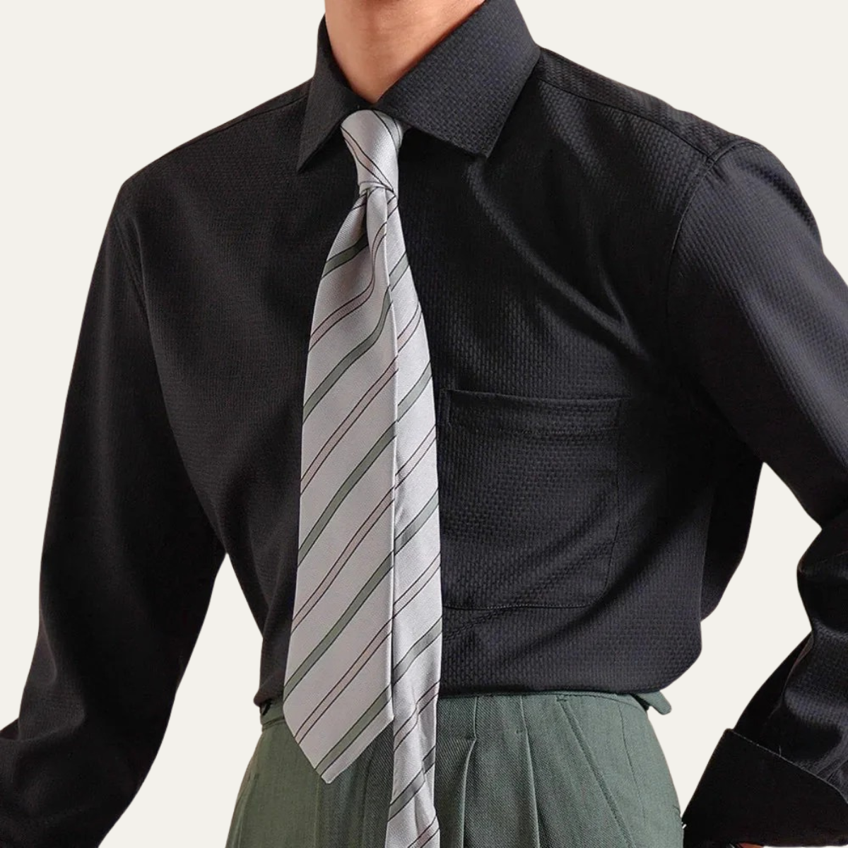 Classic Fit Italian Mens Dress Shirt - Business Casual Style