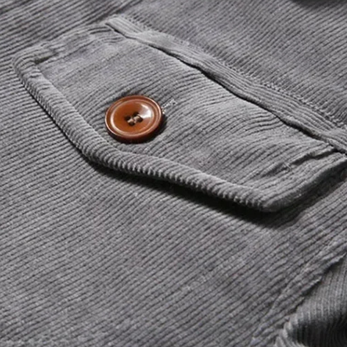 Rustic Mens Faux Fur Lined Corduroy Coat